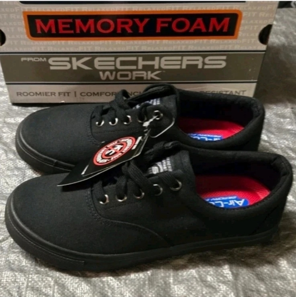 Skechers‎ Women's Sudler Slip-Resistant Canvas Work Shoes